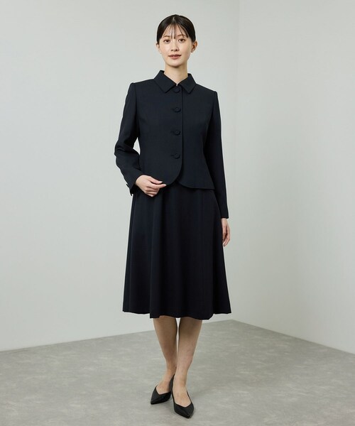 ROPE'（ロペ）の「【J'aDoRe・店舗限定】理英会監修 ウールクレープステンカラージャケット＆フレアワンピース/2点セット（ワンピース・レディース・ネイビー・36/40）」の16枚目の写真