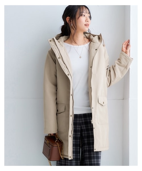 nissen（ニッセン）の「多ポケット中わたマウンテンパーカーコート