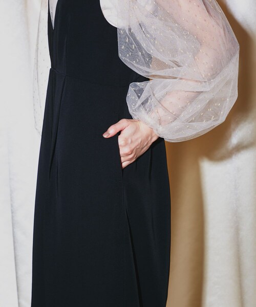 URBAN RESEARCH ROSSO（アーバンリサーチロッソ）の「ワイドパンツデザインオールインワン（サロペット/オーバーオール・レディース・BLACK/BEIGE・36/38）」の19枚目の写真