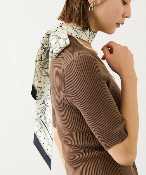 ROPE'（ロペ）の「ROPE' リバイバルシルクタイスカーフ/26AW（バンダナ/スカーフ・レディース・オフホワイト/カーキ/オレンジ・F）」の21枚目の写真