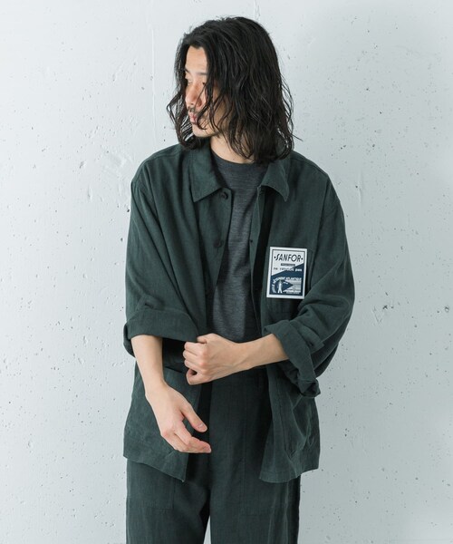 URBAN RESEARCH（アーバンリサーチ）の「『別注』LE VETEMENT ATLANTIQUE×URBAN RESEARCH　ワークジャケット（カバーオール・メンズ・D.GREEN/BLACK・M/L）」の17枚目の写真