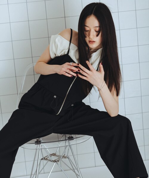 SENSE OF PLACE by URBAN RESEARCH(センスオブプレイスバイアーバンリサーチ)の「撥水UVカットウエストドローオールインワン(サロペット/オーバーオール・レディース・BROWN/BLACK/BEIGE・S/M)」の17枚目の写真