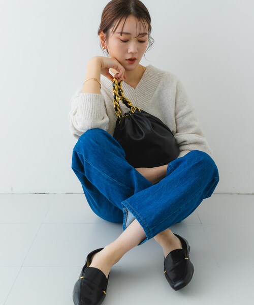 RODE SKO（ロデスコ）の「ビッグチェーンバッグ（ショルダーバッグ・レディース・MOCHA/BLACK/D.GREEN・one）」の10枚目の写真