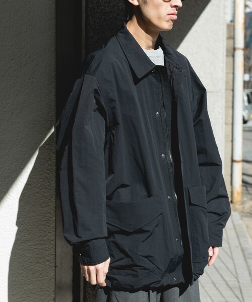 URBAN RESEARCH DOORS(アーバンリサーチドアーズ)の「『別注』Snow Peak Apparel×DOORS NYLON WASHER JACKET(テーラードジャケット・メンズ・GREIGE/CHARCOAL/BLACK・M/L/XL)」の7枚目の写真