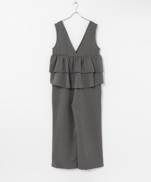 URBAN RESEARCH Sonny Label（アーバンリサーチサニーレーベル）の「『WEB限定』レイヤードフリルオールインワン（つなぎ/オールインワン・レディース・ブラック/グレー/ドット・36/38）」の10枚目の写真