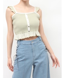 EATME | バイカラーフリルキャミニットTOP(キャミソール)
