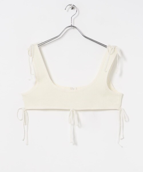 URBAN RESEARCH（アーバンリサーチ）の「PoI　ribbon bustier（その他トップス・レディース・black/off white・FREE）」の4枚目の写真
