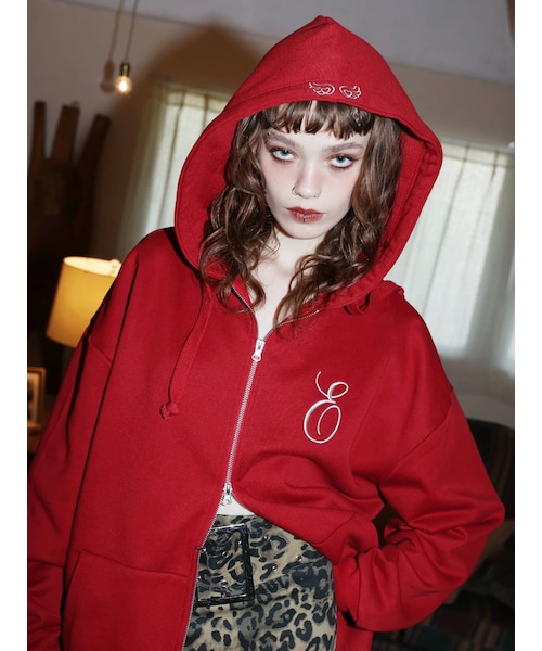 EVRIS（エヴリス）の「era bloom グラフィックジップパーカー（パーカー・レディース・グレー・F）」の14枚目の写真