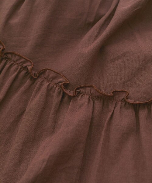 VIS（ビス）の「ボイルティアードスカート（スカート・レディース・ダークブラウン/ブルー系・F）」の17枚目の写真