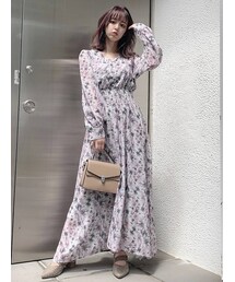 dazzlin | CHAMELEON FLOWER Vネックワンピース(ワンピース)