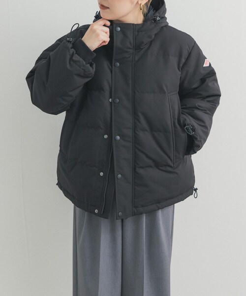 URBAN RESEARCH DOORS（アーバンリサーチドアーズ）の「DANTON　DOWN HOODED JACKET（その他アウター・レディース・BLACK/LT.BEIGE/IVORY/DK.BROWN・XS/S）」の13枚目の写真