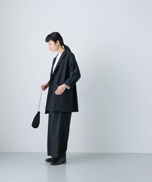 かぐれ（カグレ）の「『ユニセックス』コットンテーラードジャケット（テーラードジャケット・レディース・BEIGE/CHARCOAL/BLACK・1/2）」の11枚目の写真