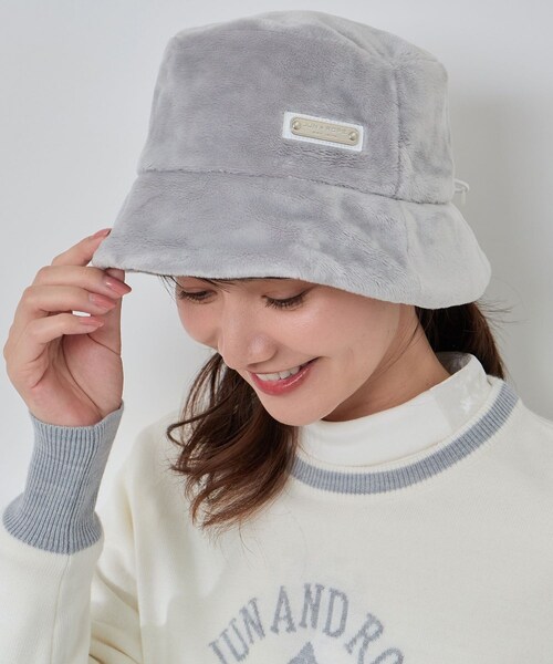 ROPE'（ロペ）の「ボアフリースハット/Oggi掲載（ハット・レディース・ブラック/グレー/ホワイト・F）」の9枚目の写真