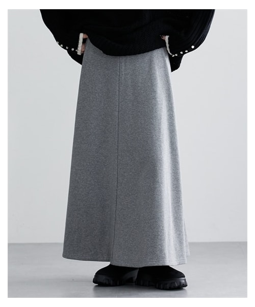 nissen（ニッセン）の「あったか裏シャギー柔らかロング丈スカート［Soiunique］（スカート・レディース・ブラック/杢グレー/ブルー・M/L/LL）」の6枚目の写真