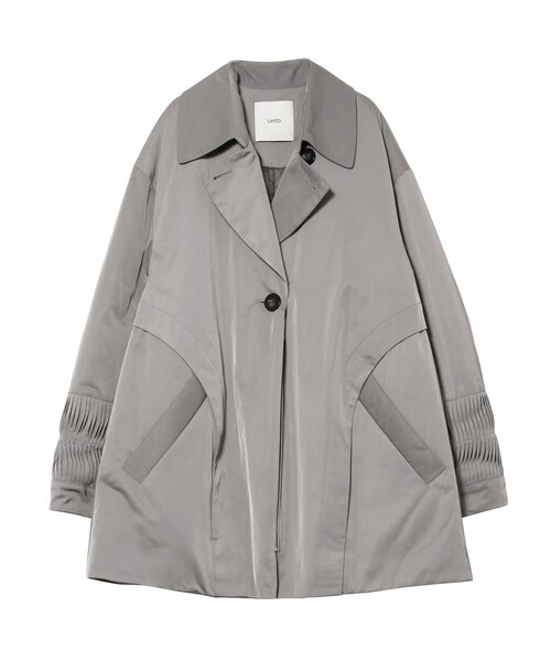 UN3D.（アンスリード）の「ORIGAMI TUCK CT（チェスターコート・レディース・グレー/ブラック・36/38）」の8枚目の写真