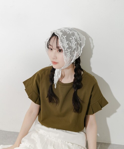 SMELLY（スメリー）の「レーススカーフ（バンダナ/スカーフ・レディース・OFF/BLK・-）」の11枚目の写真