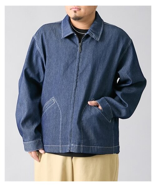 nissen（ニッセン）の「メッシュデニムブルゾン【大きいサイズ】CAPTAIN　STAG（ジャケット/アウター・メンズ・06ブラック/75ネイビー・3L/4L/5L/6L/8L/10L）」の12枚目の写真