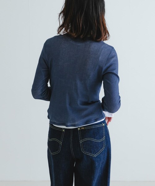 URBAN RESEARCH（アーバンリサーチ）の「『MADE IN JAPAN』シアーテレコショートカーディガン（カーディガン/ボレロ・レディース・NAVY/WHITE/BUTTER・FREE）」の20枚目の写真