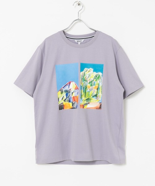 THE GOODLAND MARKET（ザグッドランドマーケット）の「AIGLE　チャリティ グラフィック 半袖Tシャツ 5（Tシャツ/カットソー・メンズ・BLANC/G.LILAS・S/M/L/XL）」の9枚目の写真