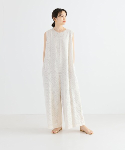 URBAN RESEARCH（アーバンリサーチ）の「Square Lace オールインワン（サロペット/オーバーオール・レディース・ブラック/オフ・S）」の11枚目の写真