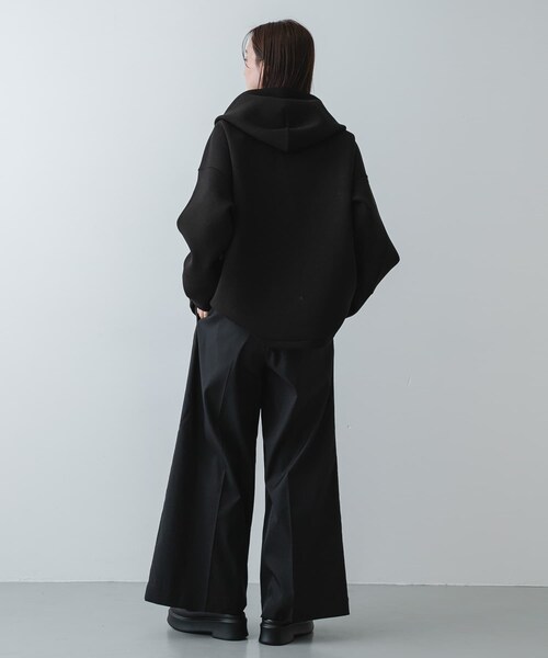 SENSE OF PLACE by URBAN RESEARCH(センスオブプレイスバイアーバンリサーチ)の「コクーンスリーブZIPパーカー(パーカー・レディース・IVORY/BLACK/GRAY・One)」の16枚目の写真