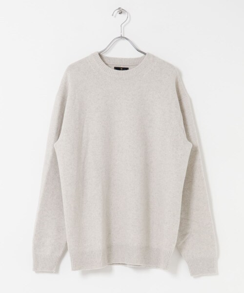URBAN RESEARCH DOORS（アーバンリサーチドアーズ）の「ハミルトンウールクルーネックニット（ニット/セーター・メンズ・OFF/SAGE GREEN/MIX BROWN/BLACK・M/L/XL）」の13枚目の写真
