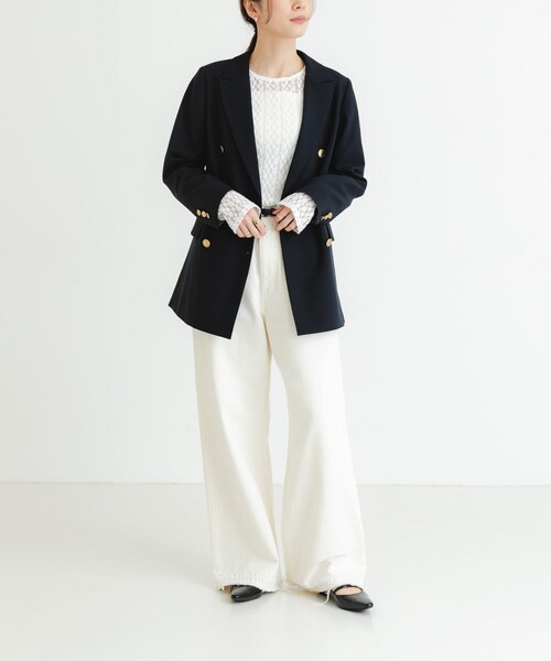 URBAN RESEARCH（アーバンリサーチ）の「『3サイズ展開』ダメージワイドデニムパンツ（デニムパンツ・レディース・INDIGO/WHITE/BLACK・34/36/38）」の9枚目の写真