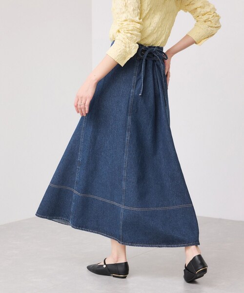 VIS（ビス）の「バックレースアップフレアデニムスカート/イージーケア（デニムスカート・レディース・ブルー/ブルー系・M/S）」の15枚目の写真