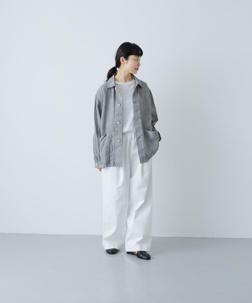 かぐれ（カグレ）の「MITTAN　和紙大麻ジャケット(ベンガラ染)（シャツ/ブラウス・レディース・ベンガラ白/松煙・2）」の15枚目の写真