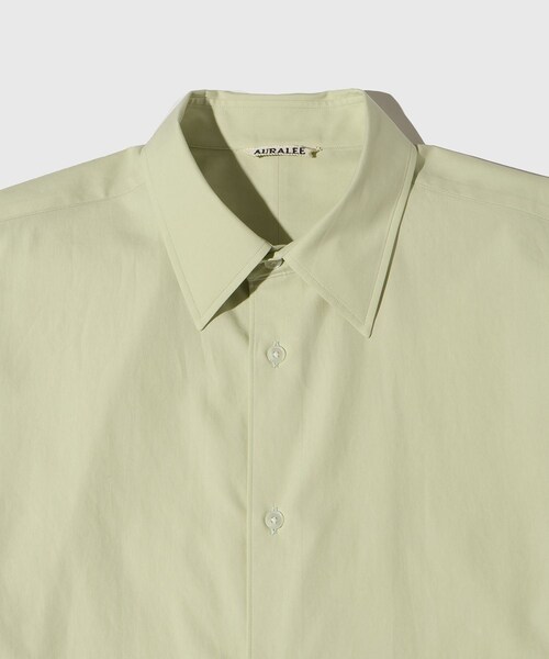 ADAM ET ROPE'(アダムエロペ)の「【AURALEE/オーラリー】WASHED FINX TWILL SHIRT(シャツ/ブラウス・メンズ・ホワイト/ライトグリーン/ブルー・3/4/5)」の20枚目の写真