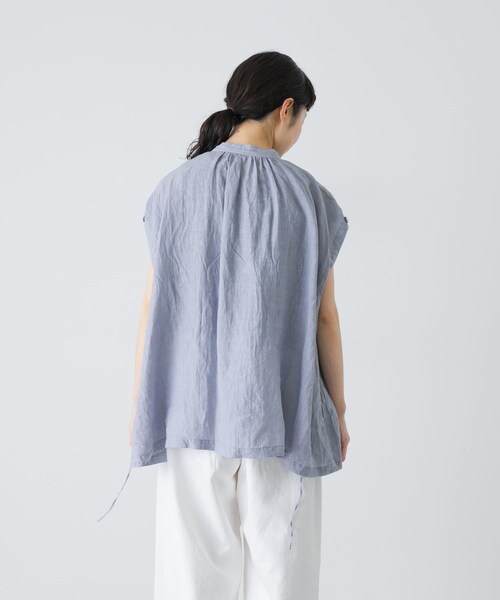 かぐれ（カグレ）の「Vlas Blomme　2WAYケープブラウス（シャツ/ブラウス・レディース・L BEIGE/BLUE GRAY・Free）」の4枚目の写真