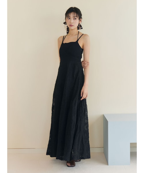 メッシュコンビニットドッキングワンピ-ス