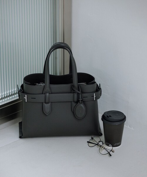 ROPE'（ロペ）の「【E'POR】A BAG Medium/通勤・26AW（ハンドバッグ・レディース・ブラック/ベージュ/チャコール/カラシ・F）」の6枚目の写真