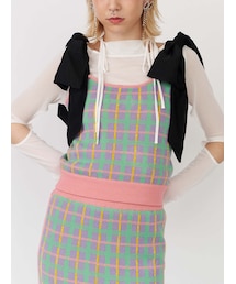 PAMEO POSE | Plaid Knit Bustier(ニット/セーター)