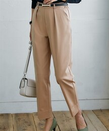 nissen | ハリ感素材ストレッチテーパードパンツ(パンツ)