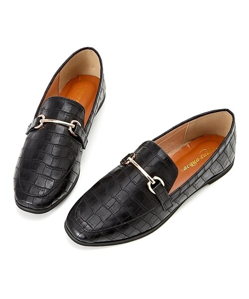 nissen（ニッセン）の「【ゆったり幅広】やわらかビット付ローファーパンプス（低反発中敷）（ワイズ４Ｅ）（ローファー・メンズ・黒/ダークブラウン/黒(クロコ型押し)/グレージュ(クロコ型押し)/グレー・M=23.0~23.5cm/4E/L=24.0~24.5cm/4E/LL=25.0~25.5cm/4E/3L=26.0~26.5cm/4E）」の4枚目の写真