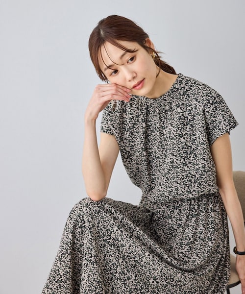 ROPE' PICNIC(ロペピクニック)の「【WEB限定サイズ】小花柄&線画アソートワンピース(ワンピース・レディース・ブラック/キナリ・L/M/MT)」の15枚目の写真