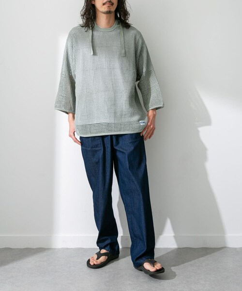 URBAN RESEARCH Sonny Label（アーバンリサーチサニーレーベル）の「ARMY TWILL　Cotton Mesh Hoodie（パーカー・メンズ・ECRU/L.KHAKI・M/L）」の15枚目の写真