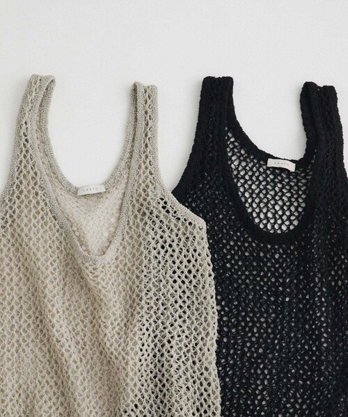 LAATO（ラート）の「tulle mesh knit tank（ニット/セーター・レディース・ミスト/インク・FREE）」の8枚目の写真