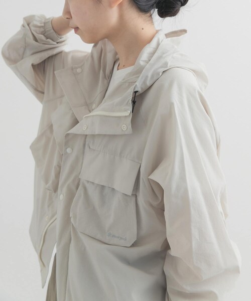 URBAN RESEARCH DOORS(アーバンリサーチドアーズ)の「『別注』Snow Peak Apparel×DOORS U.L.DOUBLEWEAVEPARKER(テーラードジャケット・レディース・PINK/BROWN/IVORY・One)」の5枚目の写真