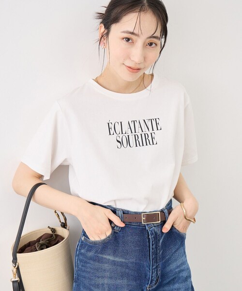 ROPE' PICNIC(ロペピクニック)の「RENUロゴ&フォトアソートプリントTシャツ/UVカット・接触冷感・イージーケア(Tシャツ/カットソー・レディース・ホワイト/ホワイト系・F)」の14枚目の写真