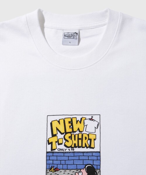 ADAM ET ROPE'(アダムエロペ)の「【POLAR SKATE CO./ポーラー スケートカンパニー】TEE NEW T-SHIRT(Tシャツ/カットソー・メンズ・ホワイト・L/M)」の4枚目の写真