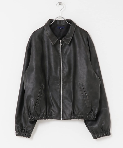 ITEMS URBANRESEARCH（アイテムズ アーバンリサーチ）の「F.L. ジップアップ ジャケット（ライダースジャケット・メンズ・BLK/FADED BLK/BRN/FADED BRN・M/L）」の22枚目の写真