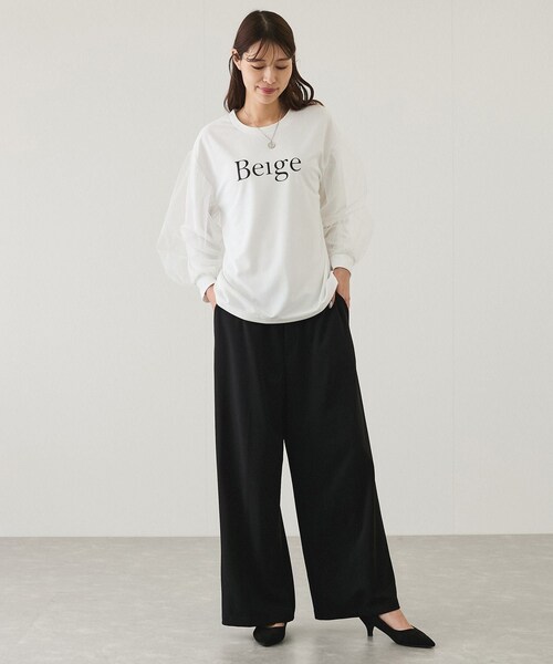 Jayro(ジャイロ)の「袖チュールプルオーバー(Tシャツ/カットソー・レディース・ブラック/ホワイト・M)」の13枚目の写真