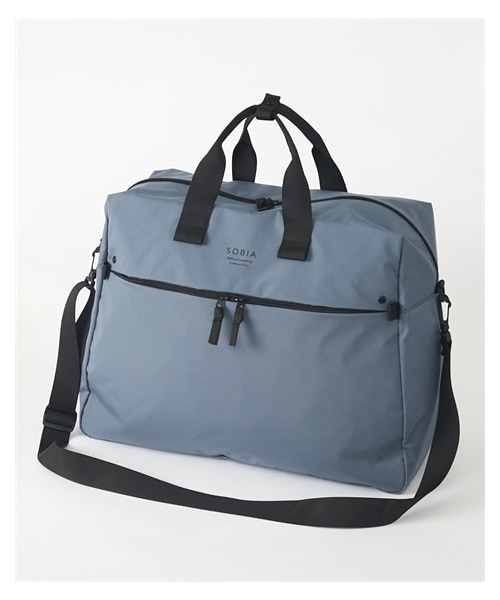 nissen（ニッセン）の「polka polka(ポルカポルカ)多ポケットはっ水リップストップ２WAYボストンバッグ(A3対応）（ボストンバッグ・メンズ・ブラック/チャコールグレー/ベージュ/ブルー・Y）」の4枚目の写真