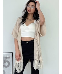 GYDA | テープヤーンガウン(カーディガン/ボレロ)