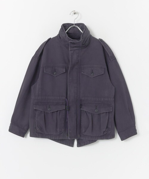 URBAN RESEARCH（アーバンリサーチ）の「WORK NOT WORK　フェードヘリンボンフィッシュテールジャケット（ミリタリージャケット・レディース・BLACK/NAVY・1/2）」の19枚目の写真