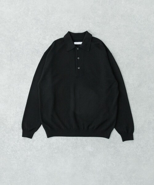 URBAN RESEARCH（アーバンリサーチ）の「CASH FEEL W/MID ニットポロ（ニット/セーター・メンズ・BLACK/CHARCOAL/BROWN・M/L）」の6枚目の写真