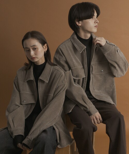 SENSE OF PLACE by URBAN RESEARCH(センスオブプレイスバイアーバンリサーチ)の「ヴィンテージツイルZIPブルゾン(ブルゾン・メンズ・BLACK/BROWN/PURPLE・M/L)」の16枚目の写真