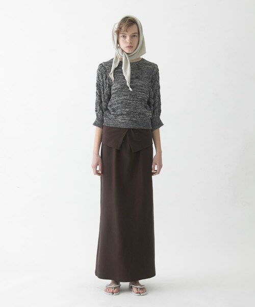 LAATO（ラート）の「flare long  skirt  set（スカート・レディース・シャドウ/チョコレート/ナッツ・Free）」の21枚目の写真